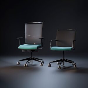 High-Back Mesh Task Chair with Adjustable Headrest