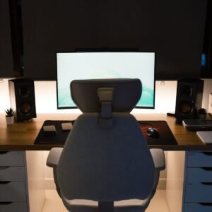 Mid-Back Mesh Swivel Chair with Flip-Up Arms